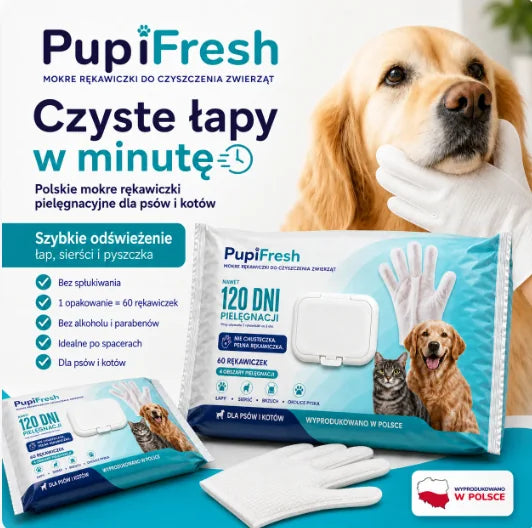 Mokre rękawiczki PupiFresh dla psów i kotów