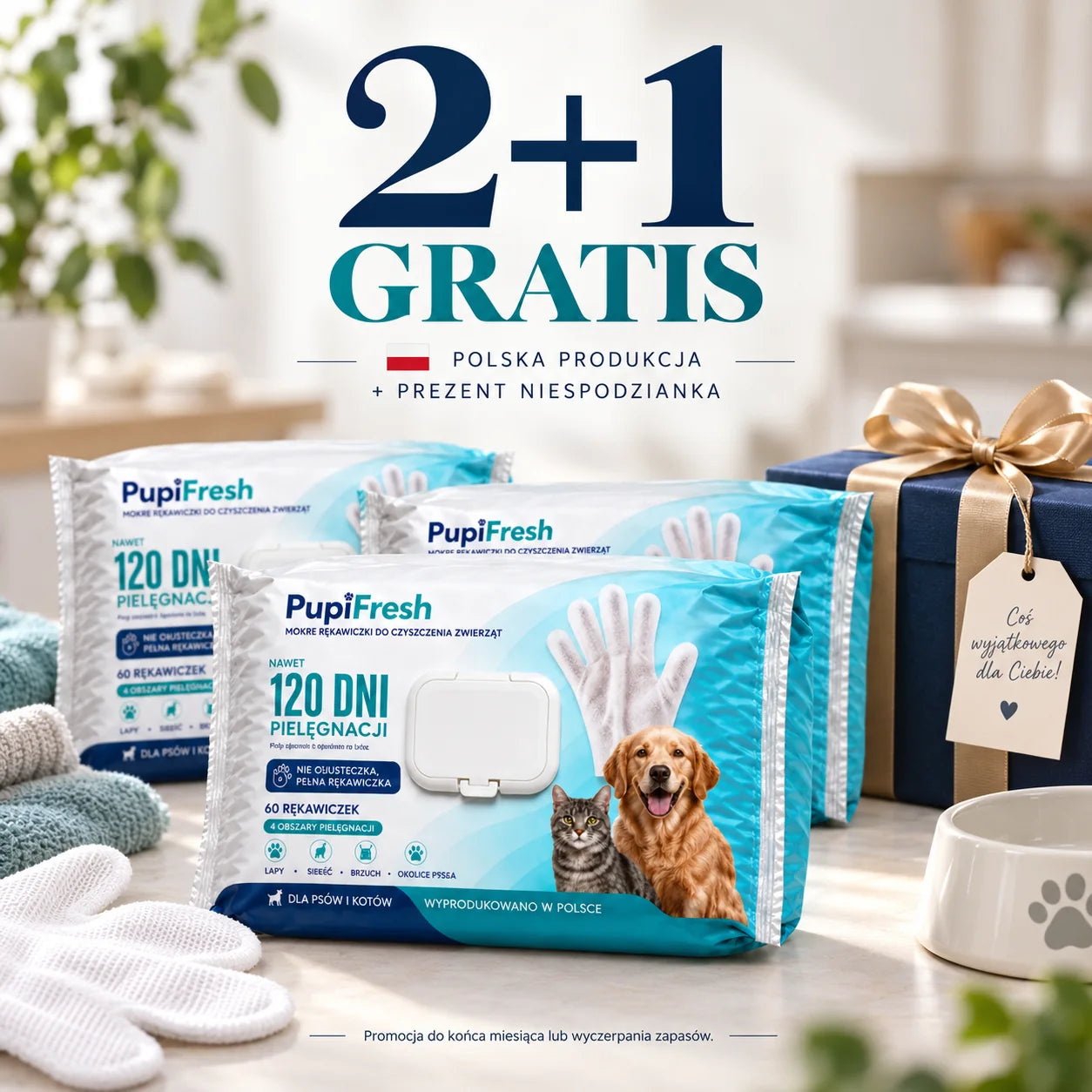 Mokre rękawiczki PupiFresh dla psów i kotów